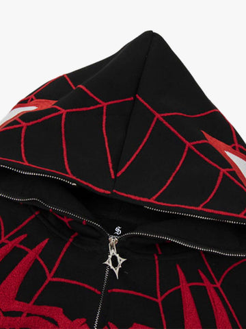 Spider Graphic Zip Hoodie