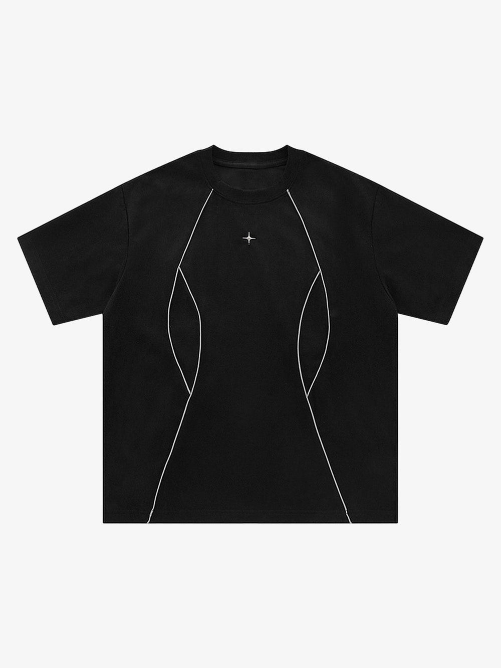 Functional Deconstructed Split Short-Sleeved T-Shirt - 2437 