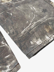 Tree Camo Ribbed Low-rise Jeans