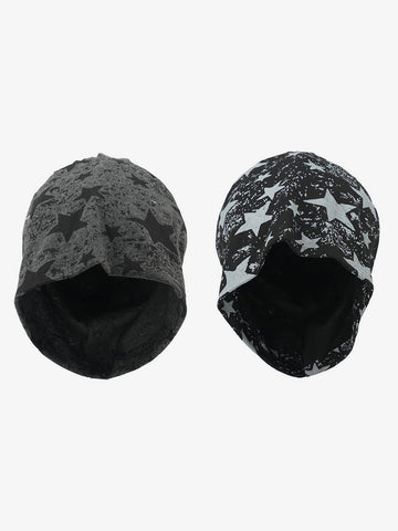 Street Double-Layer Five-Pointed Star Pullover Hat 