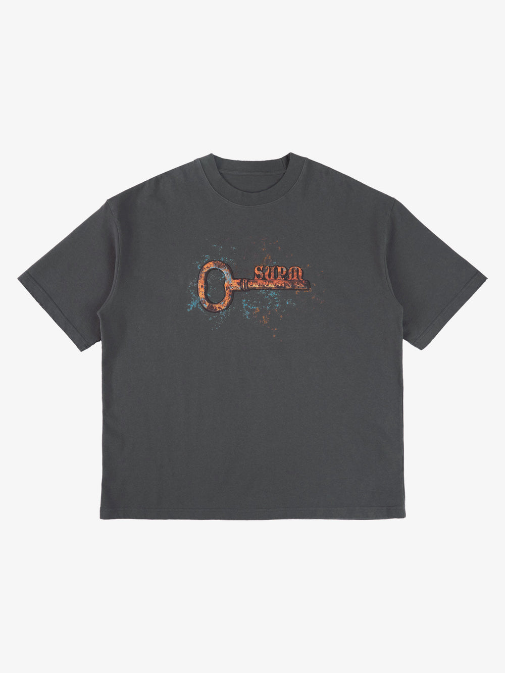 Supermade Rusty Metal Key Print T-Shirt 