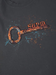 Supermade Rusty Metal Key Print T-Shirt 