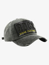 Distressed Baseball Cap with Embroidered Lettering - Perfect for Casual Wear and Outdoor Activities 