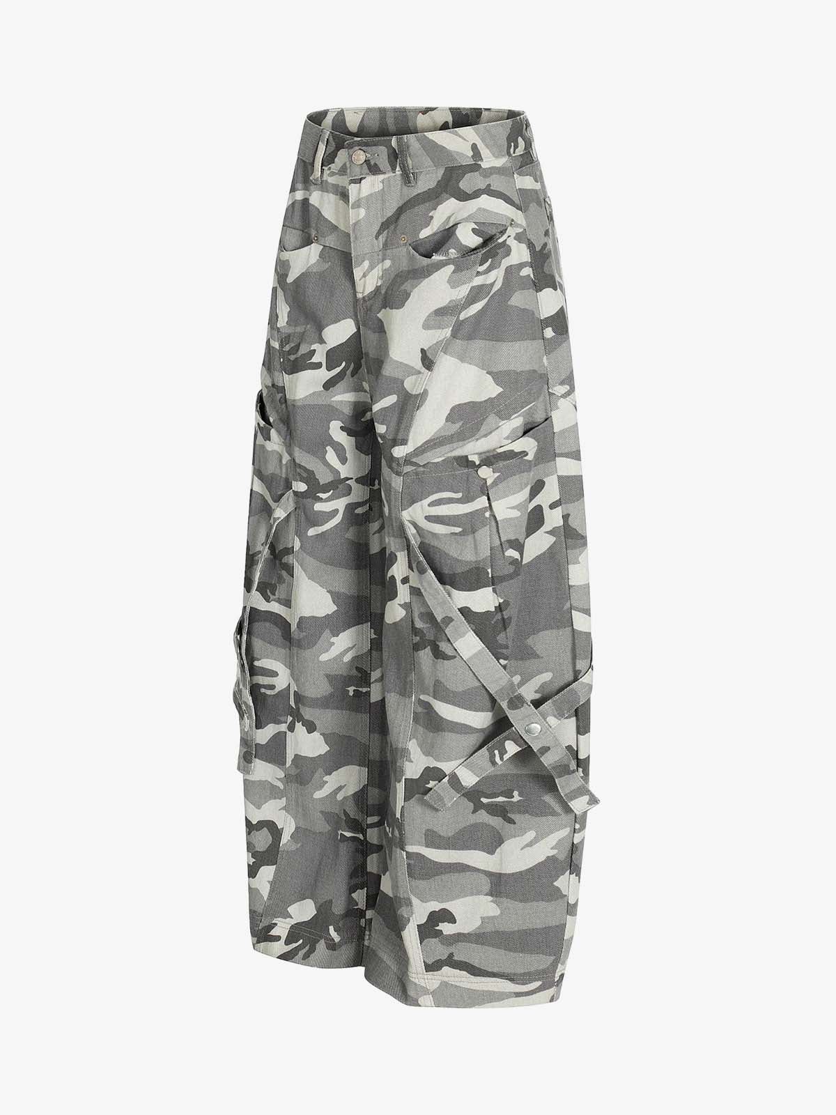 Street Camo Multi-Pocket Cargo Baggy Pants 
