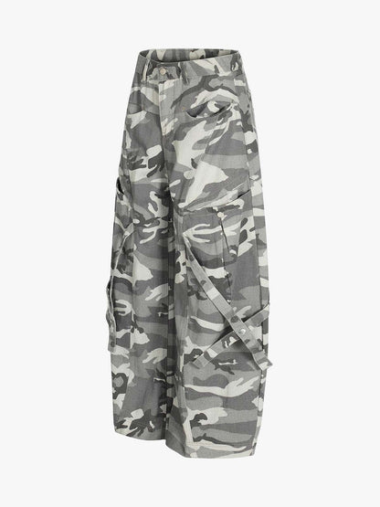 Street Camo Multi-Pocket Cargo Baggy Pants 