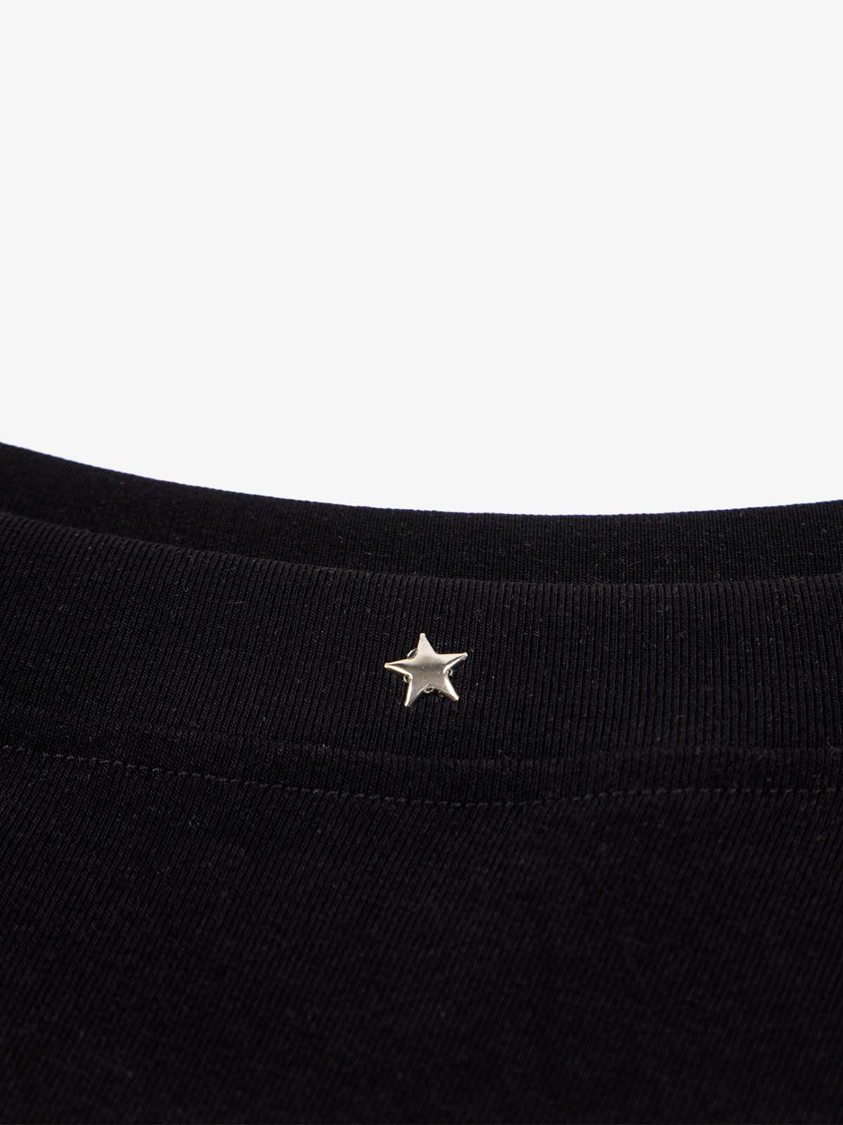 Off-Shoulder Star Stud Short Sleeve Tee