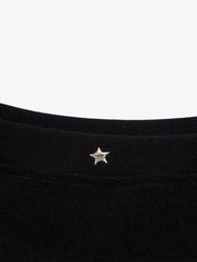 Off-Shoulder Star Stud Short Sleeve Tee