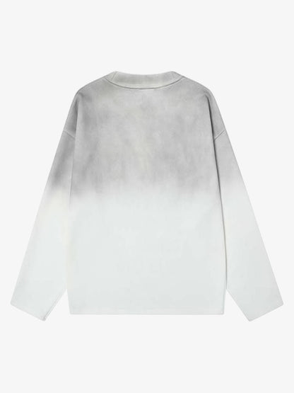 Distressed Washed Letter Print Dirty T-shirt 