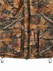 Maple Leaf 3D Graphic Windbreaker Coat