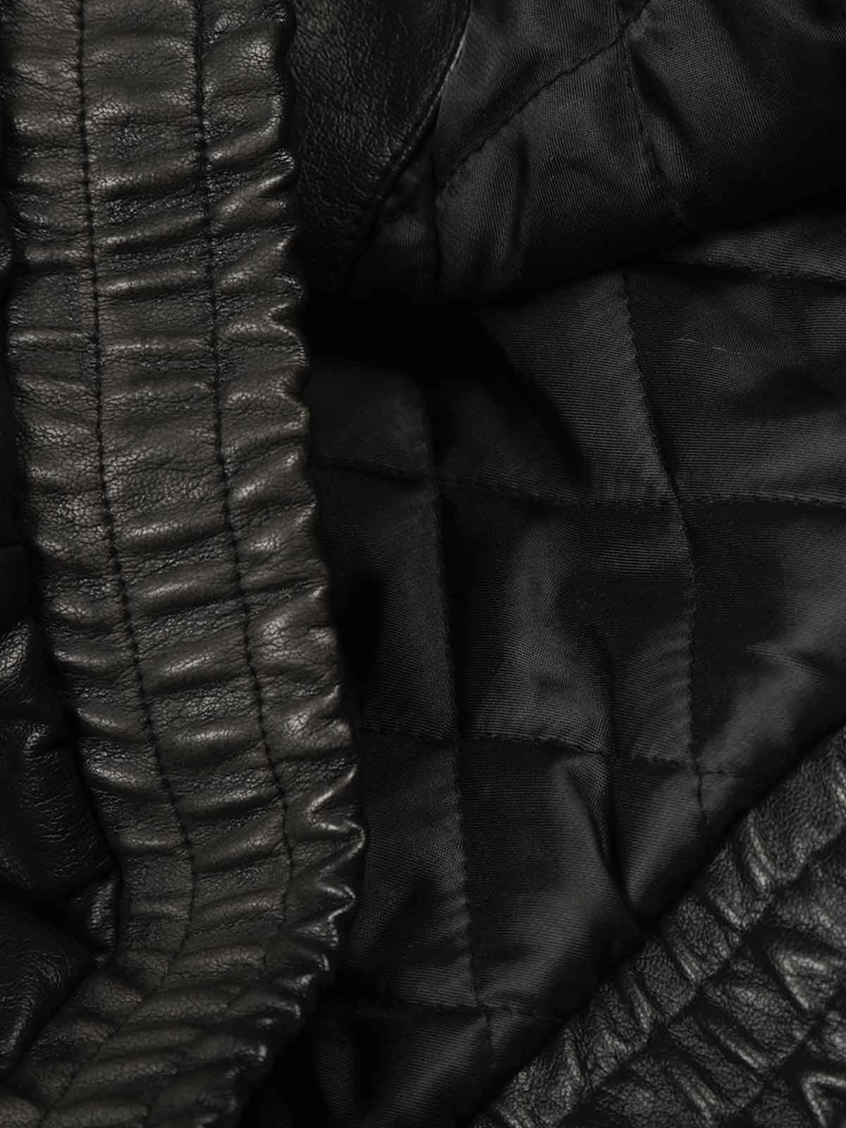 Studded High-Neck Faux Leather Jacket 