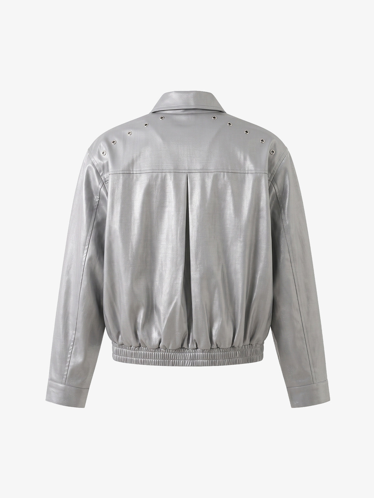 Studded Embroidered Double-Zip Cropped Biker Jacket