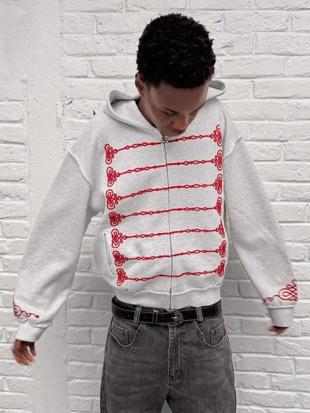 Street Style Fold-Button Hoodie
