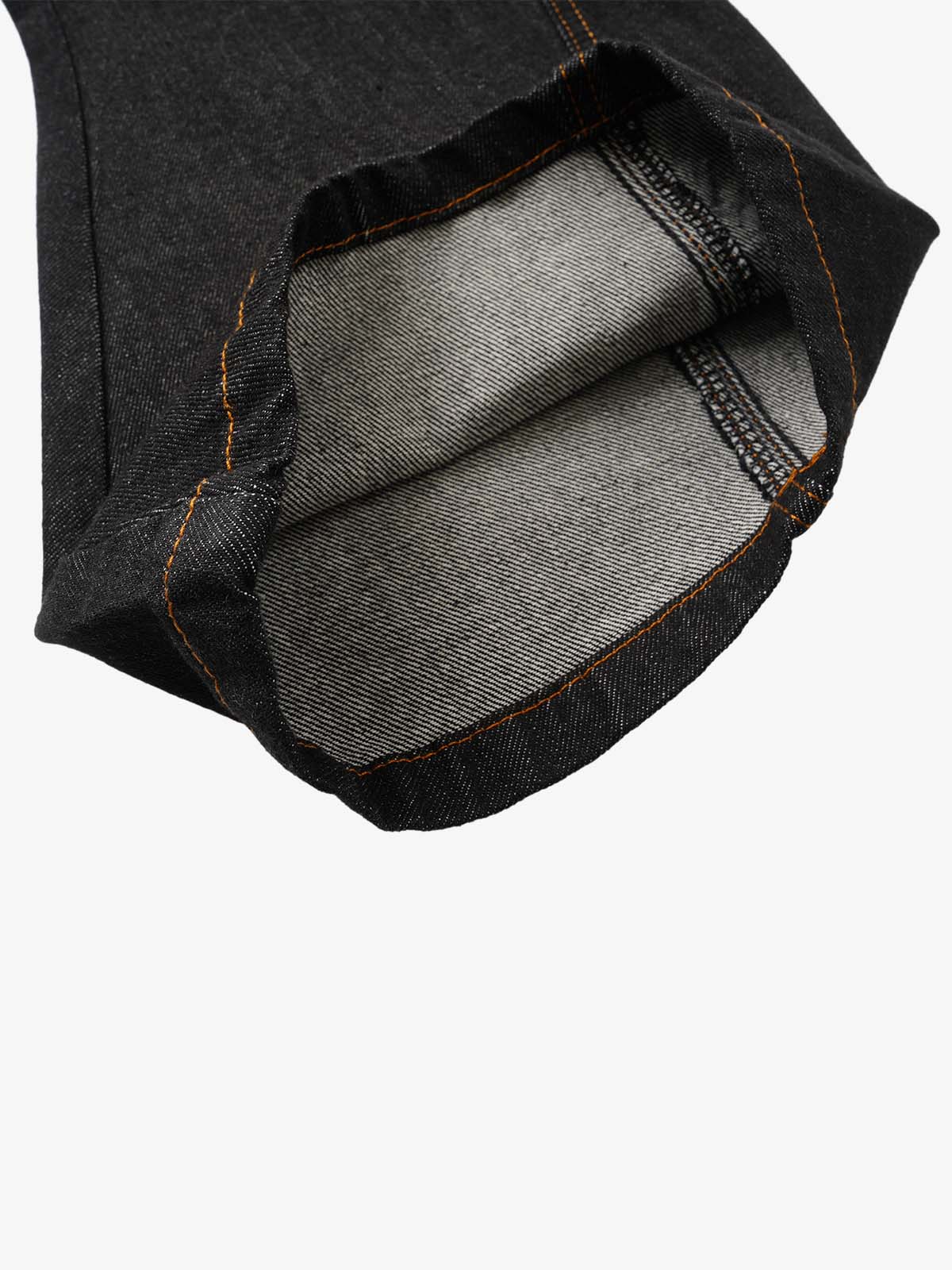Napoleon Cord Embroidery Barrel Baggy Jeans