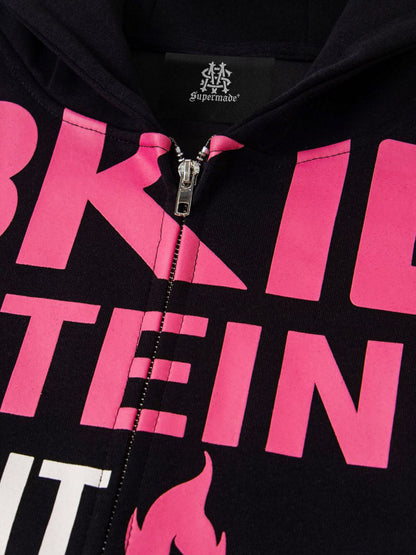 Stylish Hooded Sweatshirt with Bold Graphic Print for Night Out Adventures 