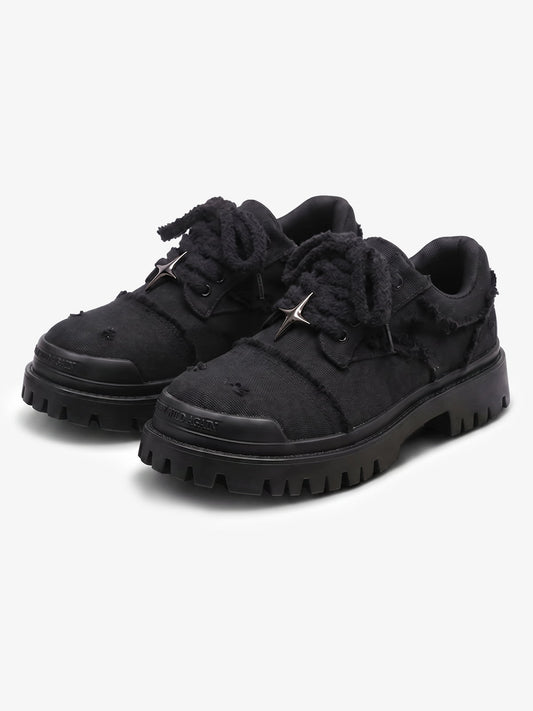 Four-Point Star Denim Chunky Casual Shoes