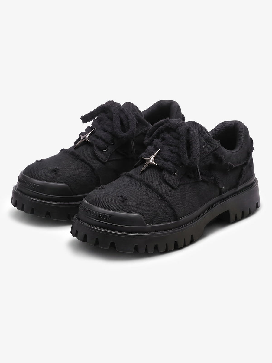 Four-Point Star Denim Chunky Casual Shoes
