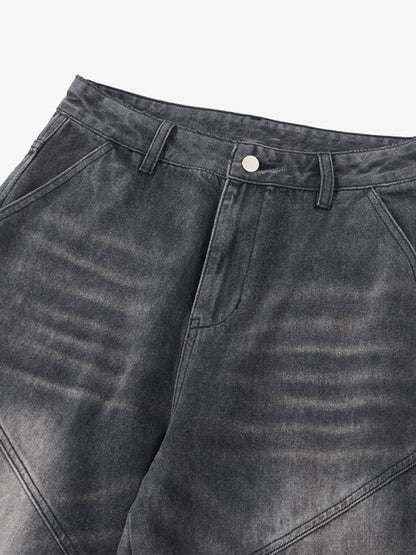 Vintage Washed Multi Pocket Cargo Jeans 