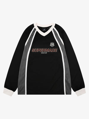 Mesh Patchwork Sweatshirt