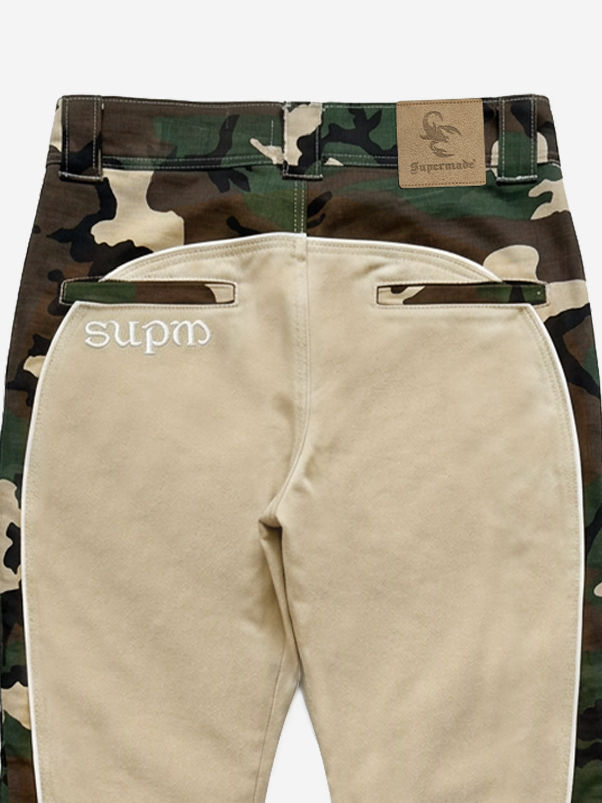 Camo Patchwork Flared Pants