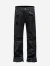 Tactical Knee-Panel Distressed Waxed Leggings