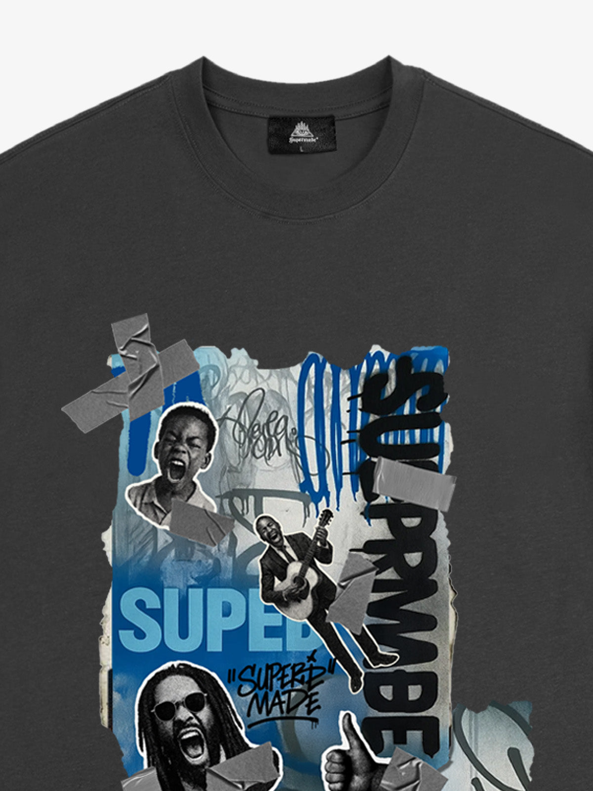Supermade Trendy Retro Hip-Hop Character T-Shirt 