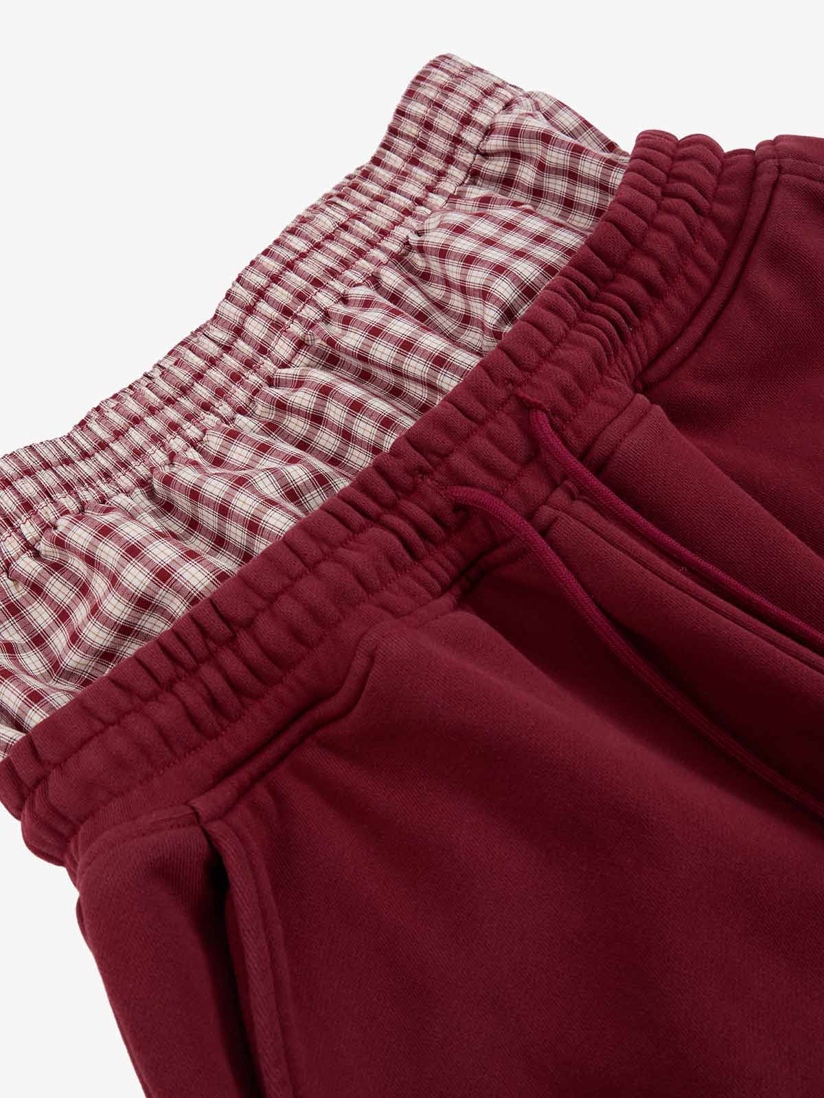 Supermade Vintage Distressed Print Patchwork Sweatshirt Set 