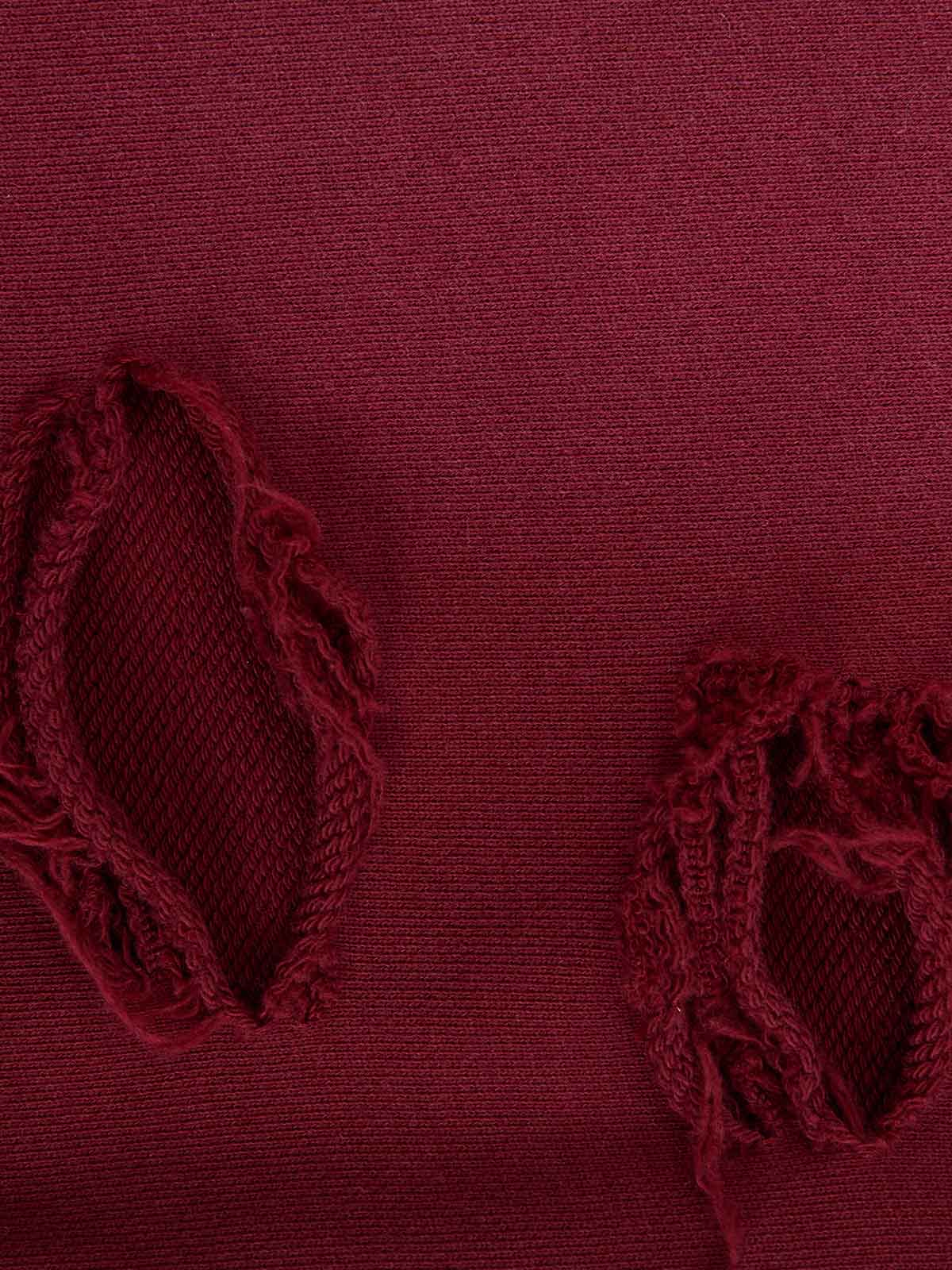 Supermade Vintage Distressed Print Patchwork Sweatshirt Set 