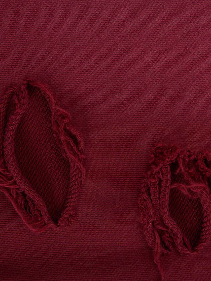 Supermade Vintage Distressed Print Patchwork Sweatshirt Set 