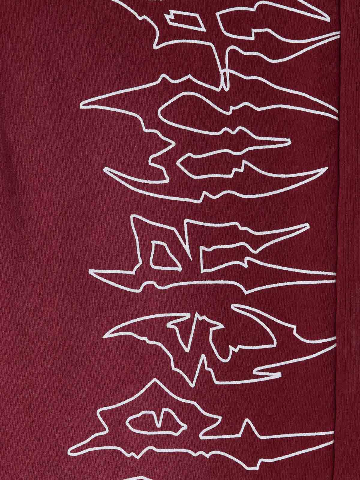 Supermade Vintage Distressed Print Patchwork Sweatshirt Set 