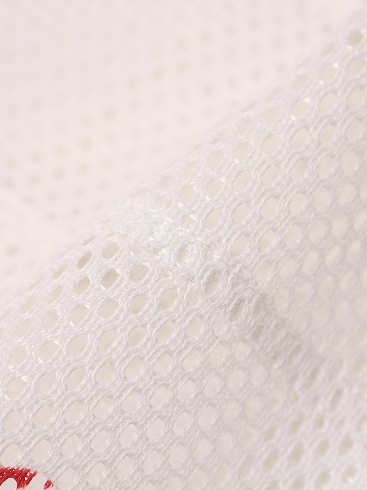 Mesh Jersey T-Shirt with Red Number 03 Print and Stitched Details 