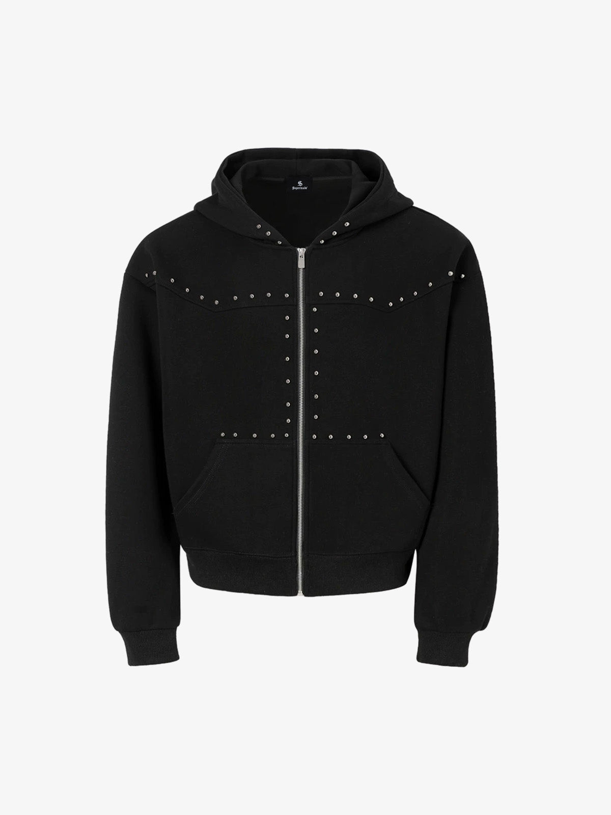 Studded Zip Hoodie