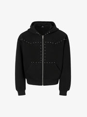Studded Zip Hoodie