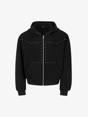 Studded Zip Hoodie