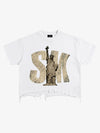 Liberty Graphic Washed Ripped T-Shirt