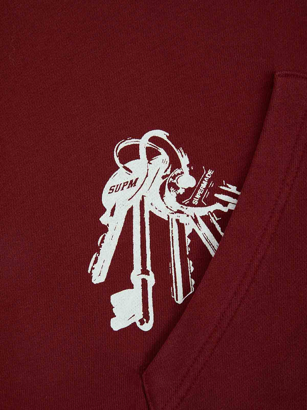 Supermade Vintage Distressed Print Patchwork Sweatshirt Set 