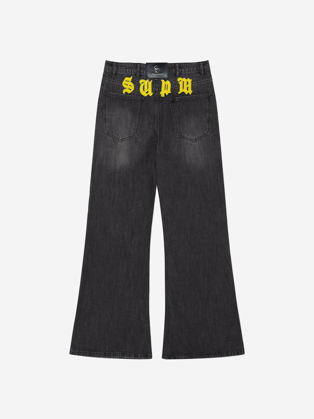 Scorpion Embroidered Appliqué Micro-Flare Jeans