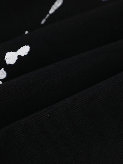 Dark Portrait Print Splatter Print Jacket
