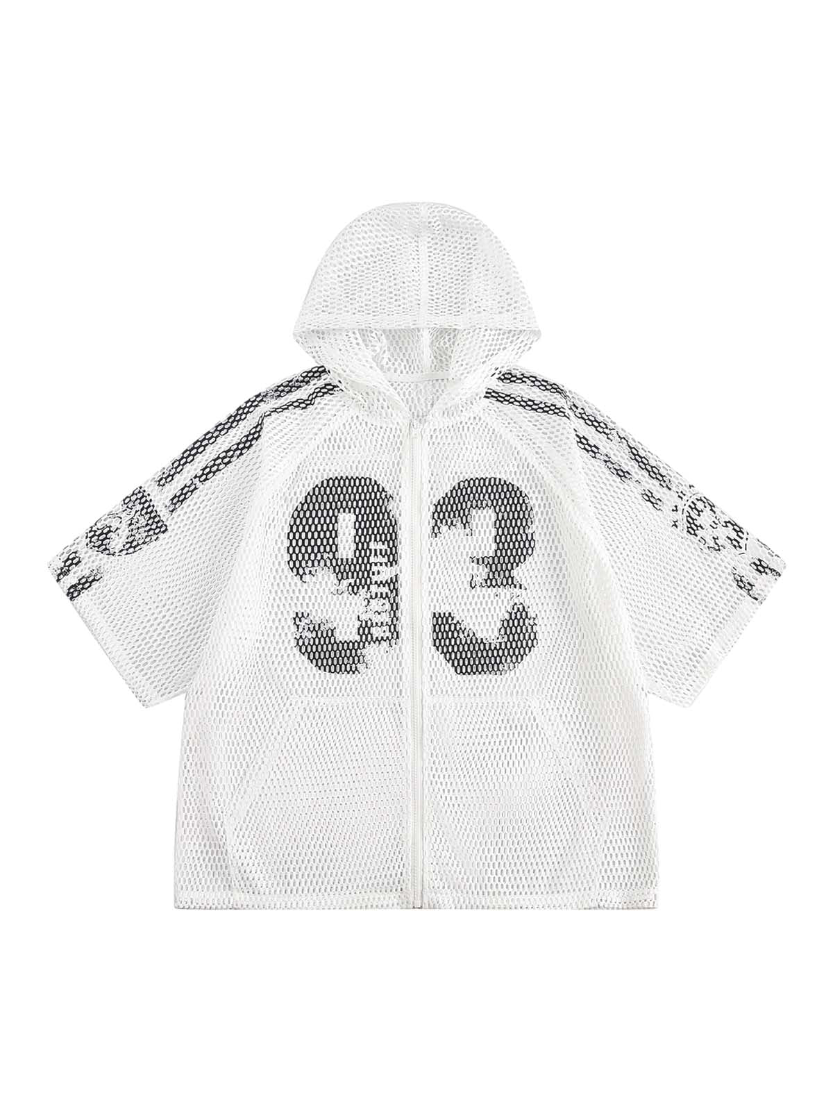 Breathable Mesh Hooded Snake Print Jersey T-shirt