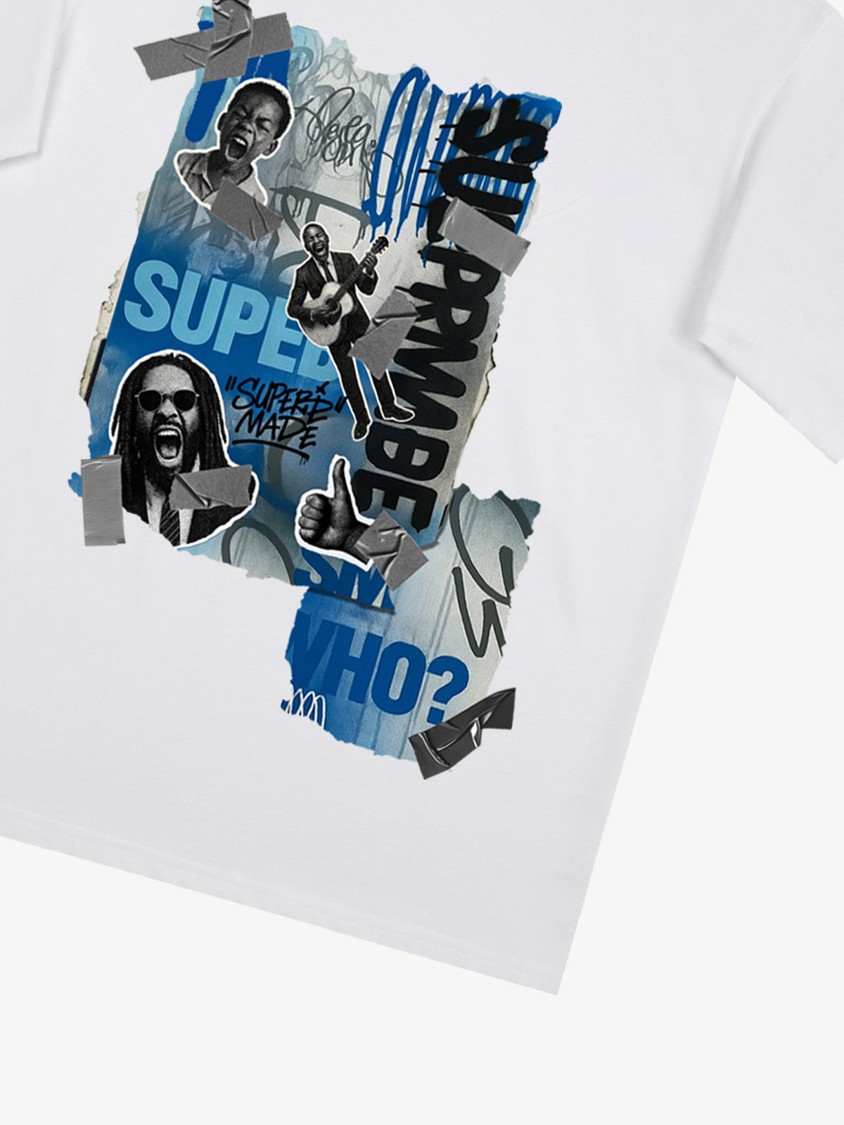Supermade Trendy Retro Hip-Hop Character T-Shirt 