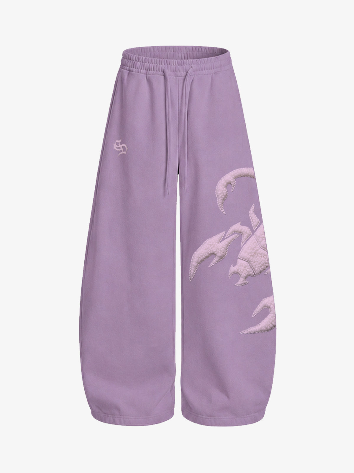 Cotton-Blend Terry Towel Embroidered Hoodie & Wide-Leg Sweatpants Set