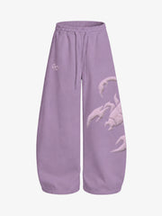 Cotton-Blend Terry Towel Embroidered Hoodie & Wide-Leg Sweatpants Set