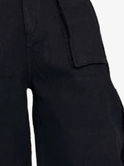 Jeans mit Flaggenmotiv, gewaschen und im Used-Look