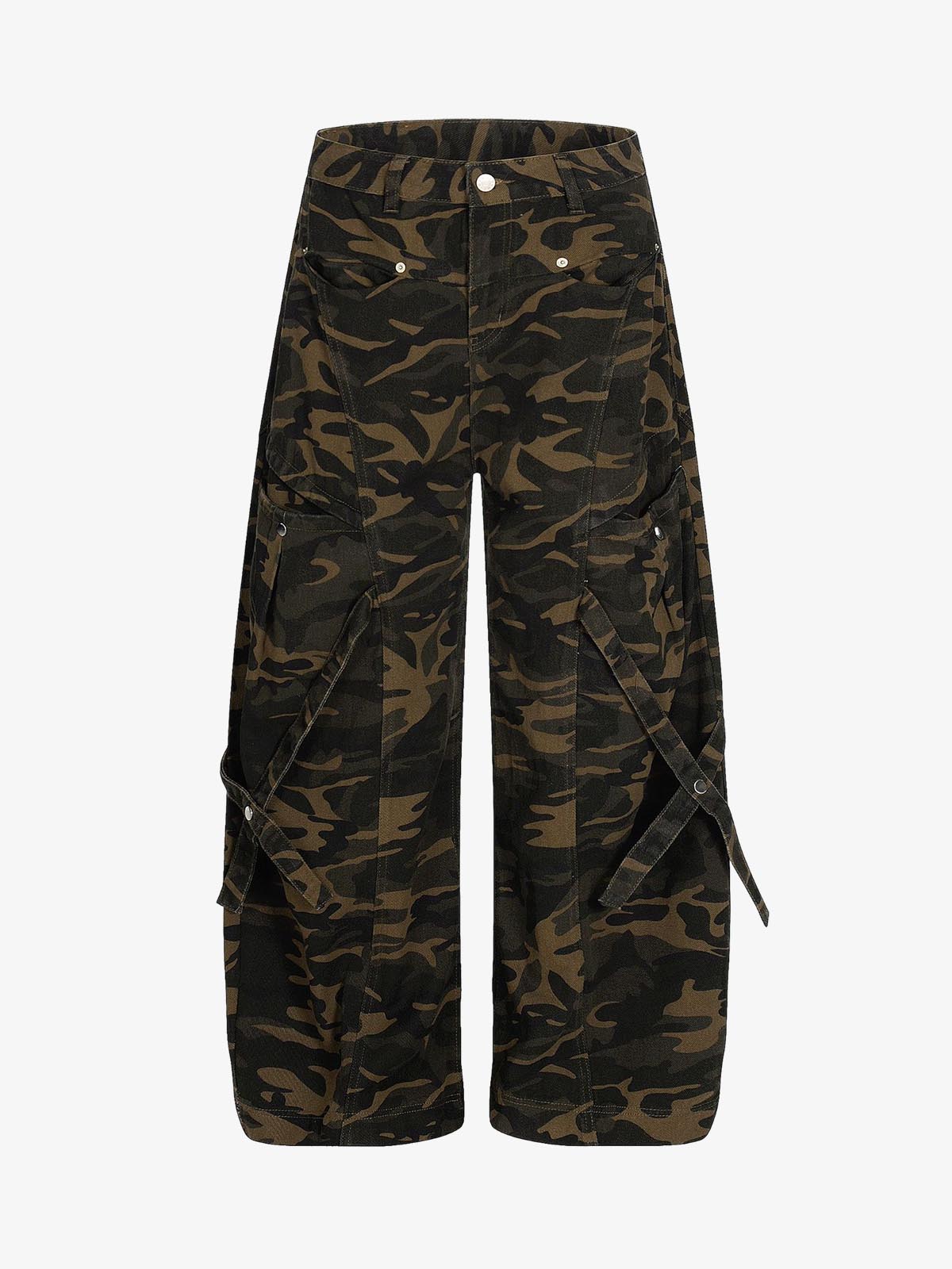 Street Camo Multi-Pocket Cargo Baggy Pants 