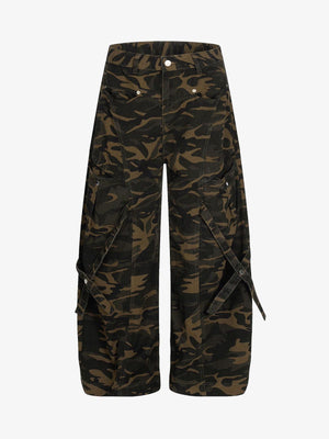 Street Camo Multi-Pocket Cargo Baggy Pants 