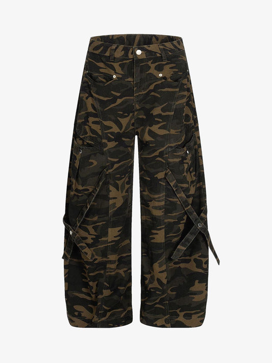 Street Camo Multi-Pocket Cargo Baggy Pants 