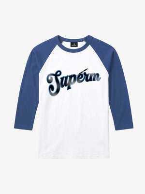 Logo Graphic Tailored-Fit 5/8 Raglan Sleeve Top
