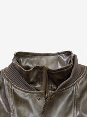 Structured Biker Leather Jacket