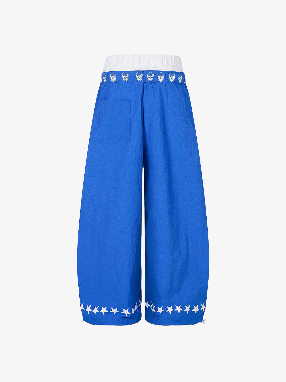 Layered Skull-Graphic Track Pants