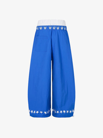 Layered Skull-Graphic Track Pants