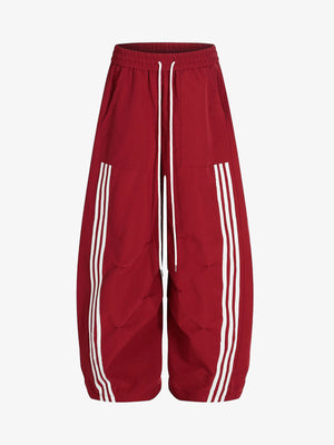 Striped Zip-Up Track Jacket and Wide-Leg Track Pants Set 